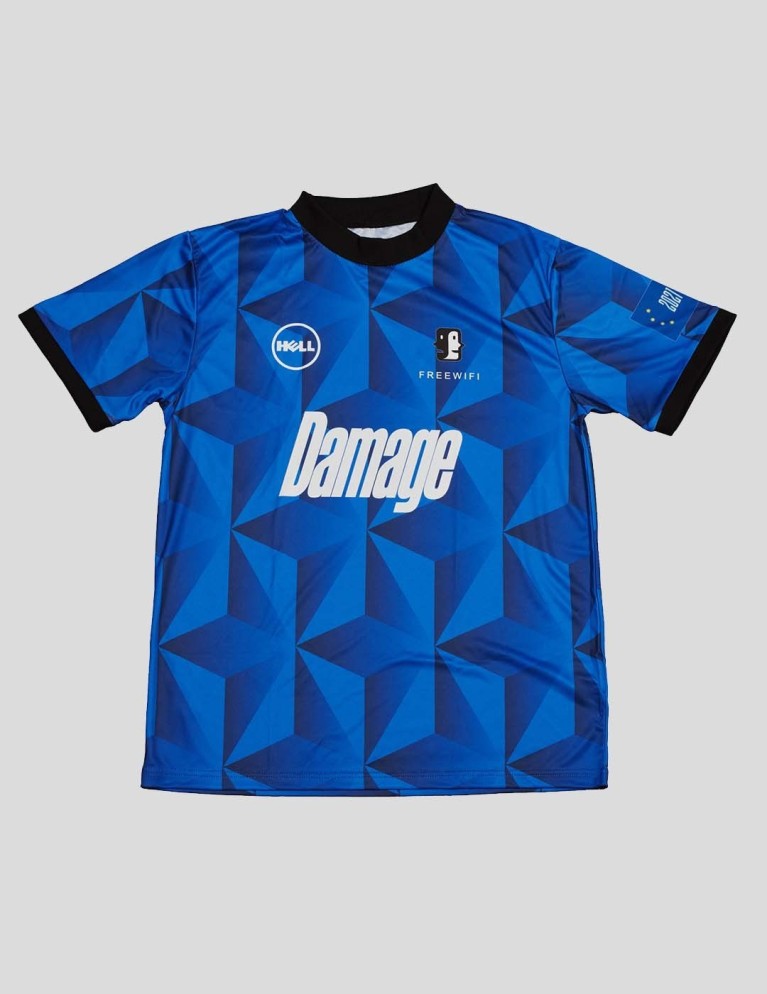 DAMAGE T-shirt x free wifi jersey blu
